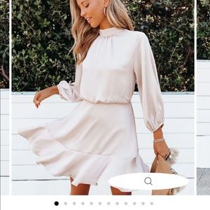 VICI BRAND NEW - call me angel textured satin dress (champagne) size M